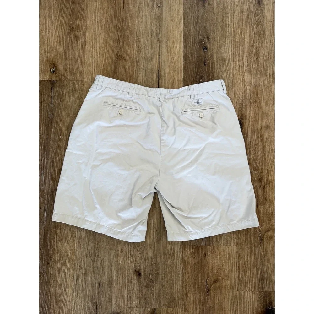 Vineyard Vines Club Shorts Mens 38 Stone White Cotton Twill Chino Golf Preppy